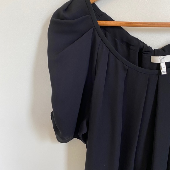 JOÍE Black Scoop-Neck Tie Blouse - Picture 4 of 8